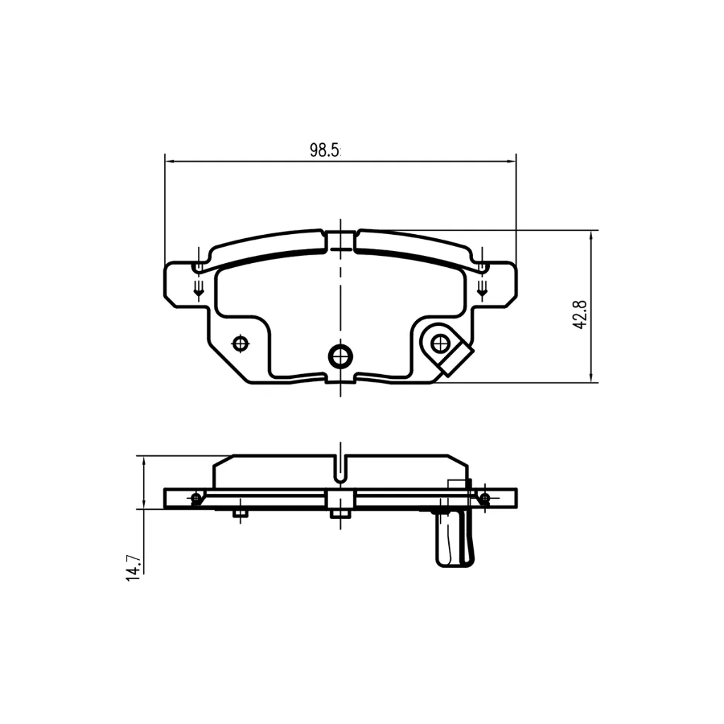 [P1044] PASTILLAS DE FRENO TRASERAS TIGGO 2 / CHERY K60